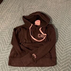 Dark grey Hoodie with white Accents